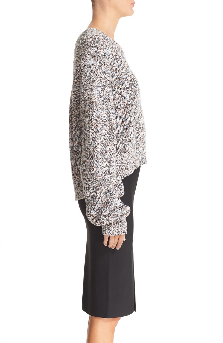 alexanderwang.t T by Alexander Wang Crop Cotton Sweater, Alternate, color,