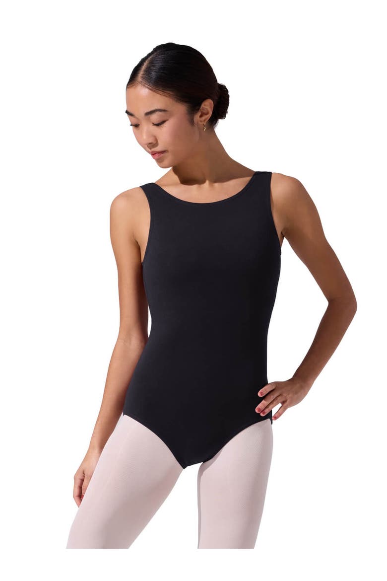 High-Neck Tank Leotard, Alternate, color, black