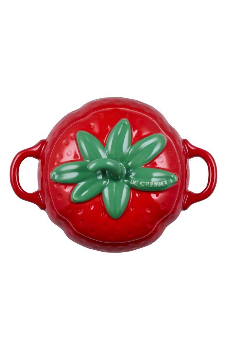 Le Creuset Strawberry Stoneware Mini Cocotte, Alternate, color, Cerise