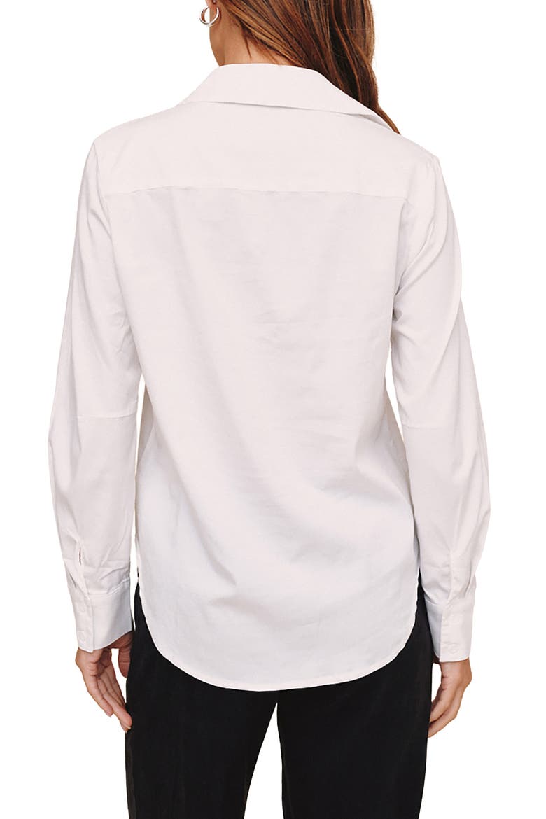 Clean Button Front Shirt, Alternate, color, WHITE