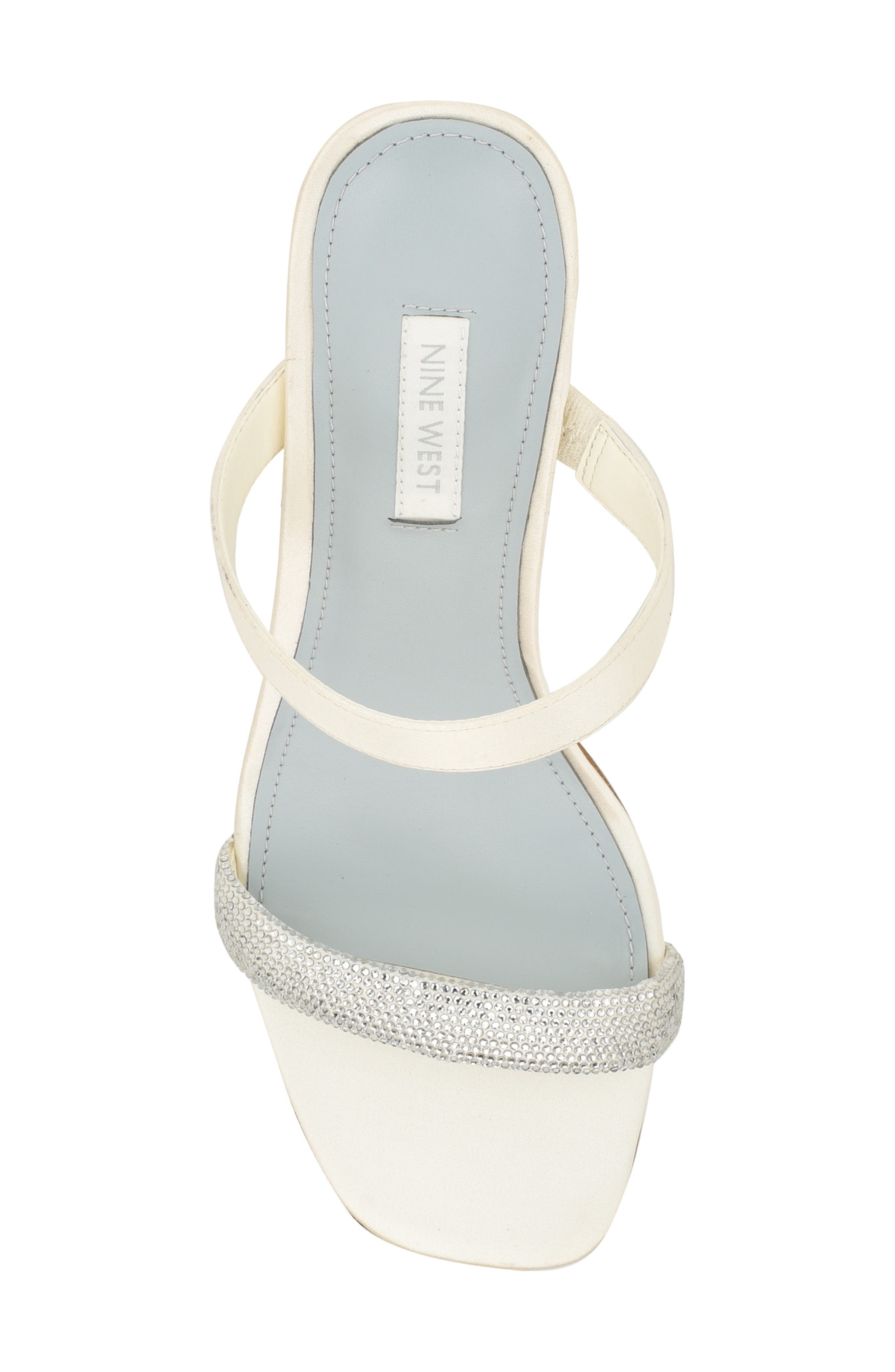 Nine West Shimme Slide Sandal, Alternate, color, Ivory