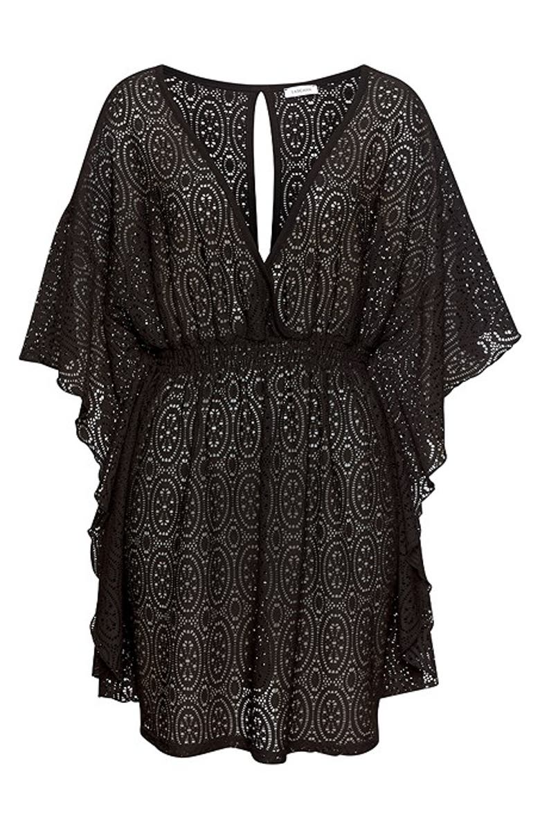 LASCANA Women's Flowy Lace Cover Up, Alternate, color, Black
