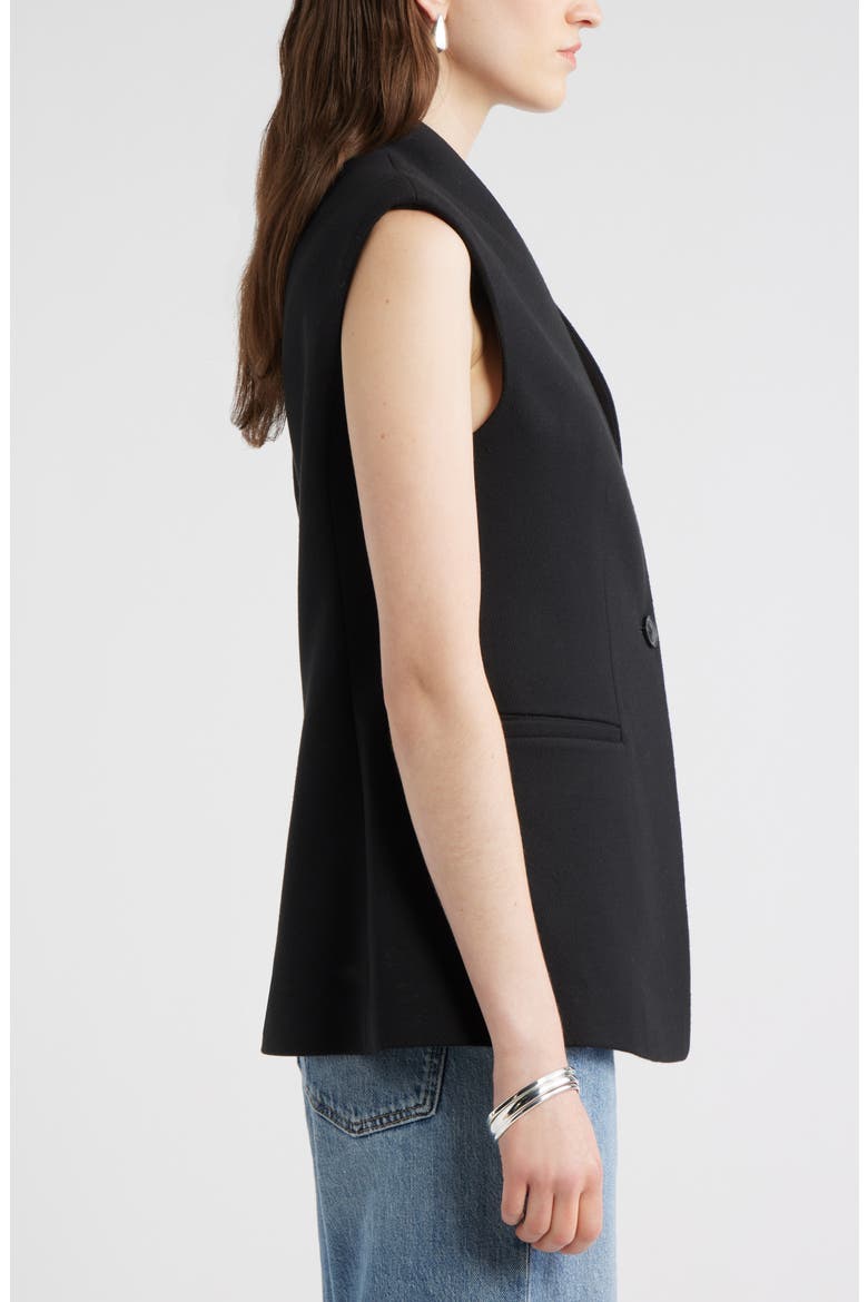 One-Button Vest, Alternate, color, BLACK