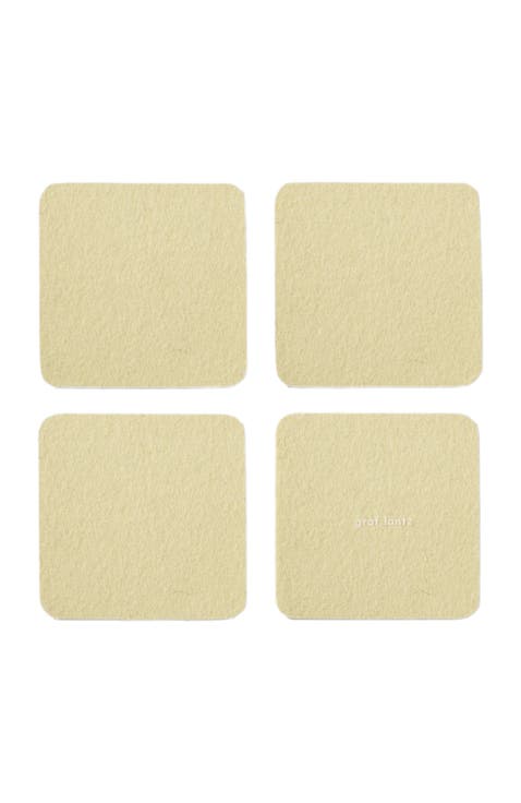 Bierfilzl Merino Wool Square Coaster Multi 4 Pack
