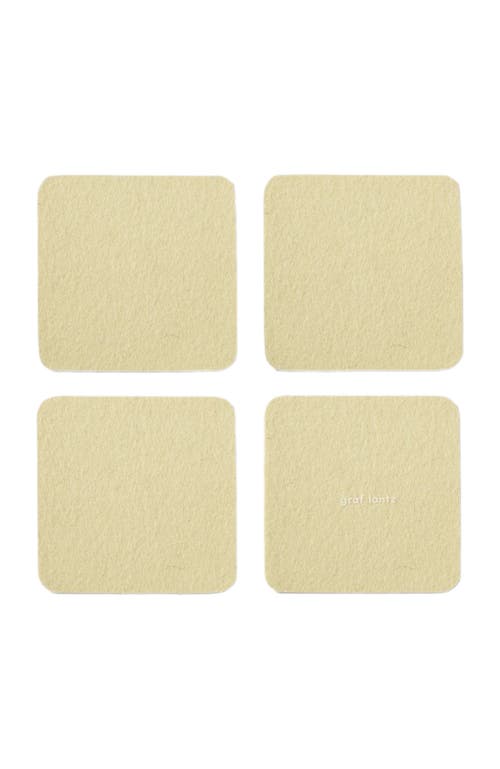 Graf & Lantz Graf Lantz Bierfilzl Merino Wool Square Coaster Multi 4 Pack In Limoncello