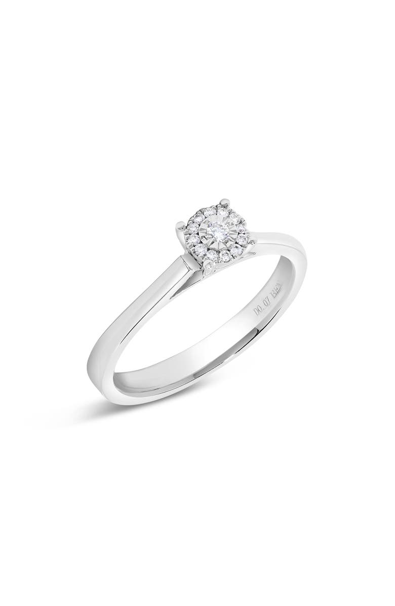 H.J. Namdar Miracle Diamond Halo Ring, Alternate, color, 14K White Gold