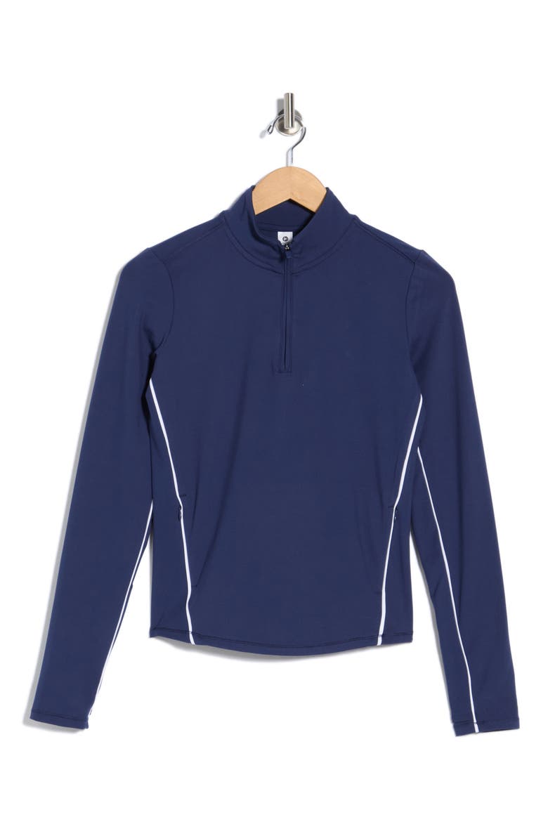 Tennis Interlock Half Zip Pullover, Alternate, color, NAVAL BLUE