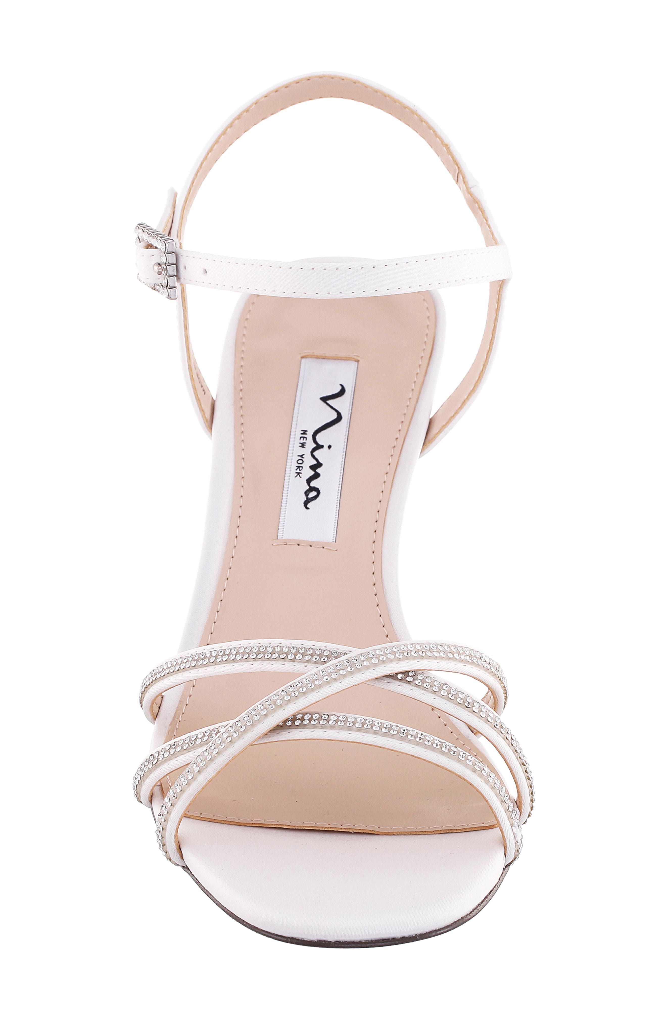 Bobby Embellished Ankle Strap Sandal, Alternate, color, IVORY