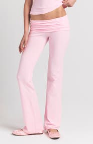 SKIMS Cotton Blend Jersey Fold Over Pants
