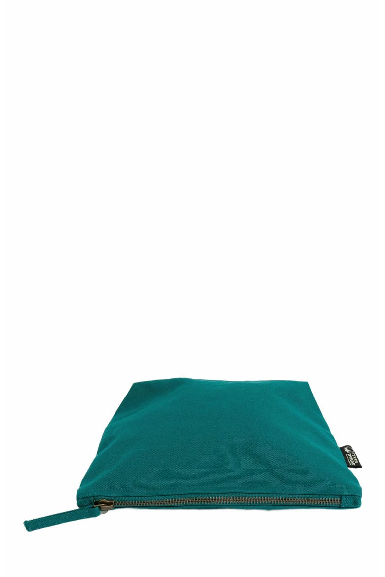 Organic Cotton Makeup Bag, Alternate, color, Deep Sea Teal