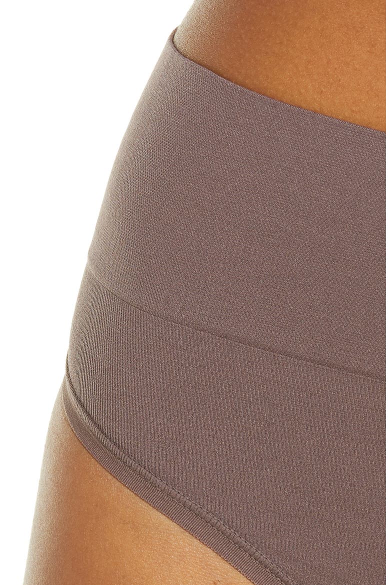Liliana Mid Waist Shaping Thong, Alternate, color, SPARROW