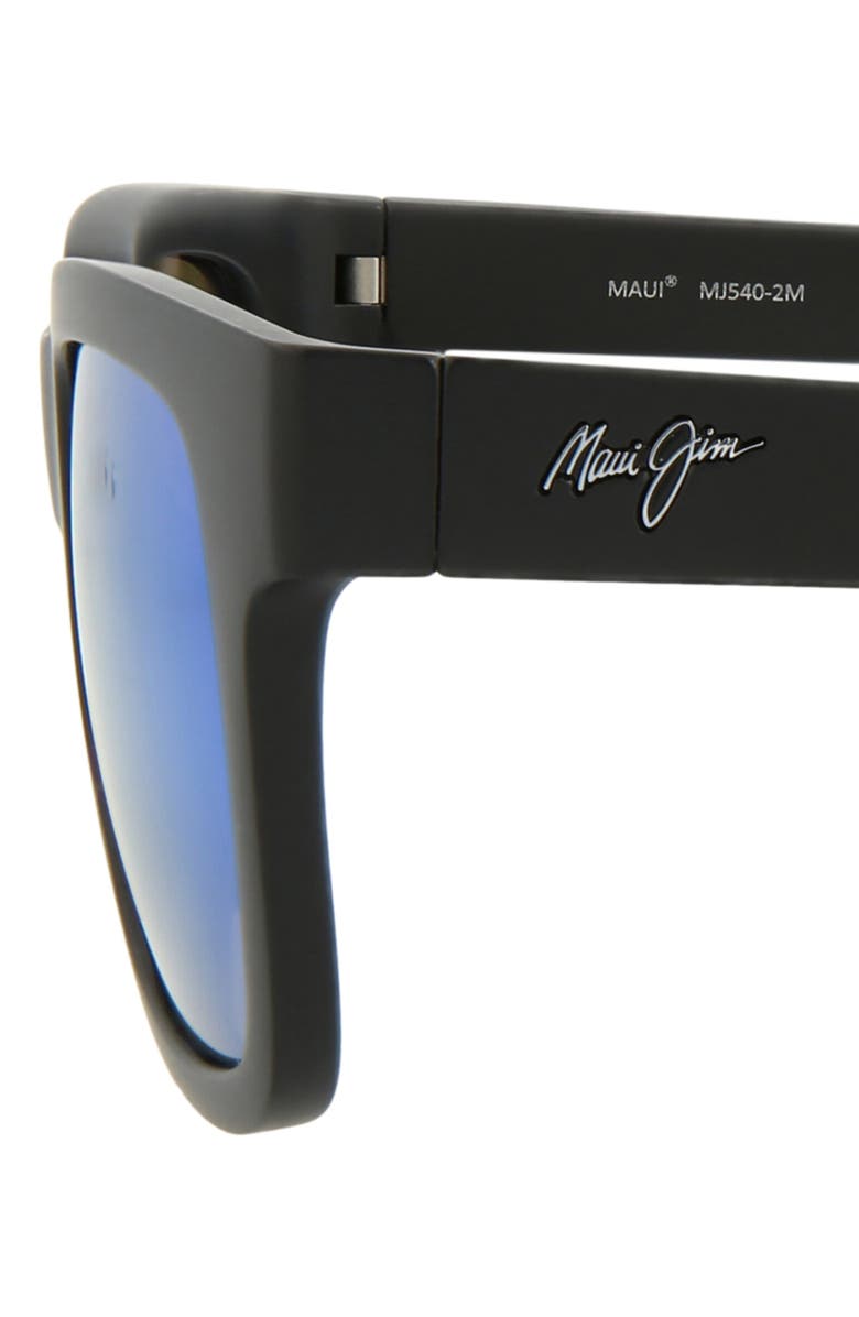 Maui Jim Core 54mm Polarized Square Sunglasses, Alternate, color, Black Black Blue