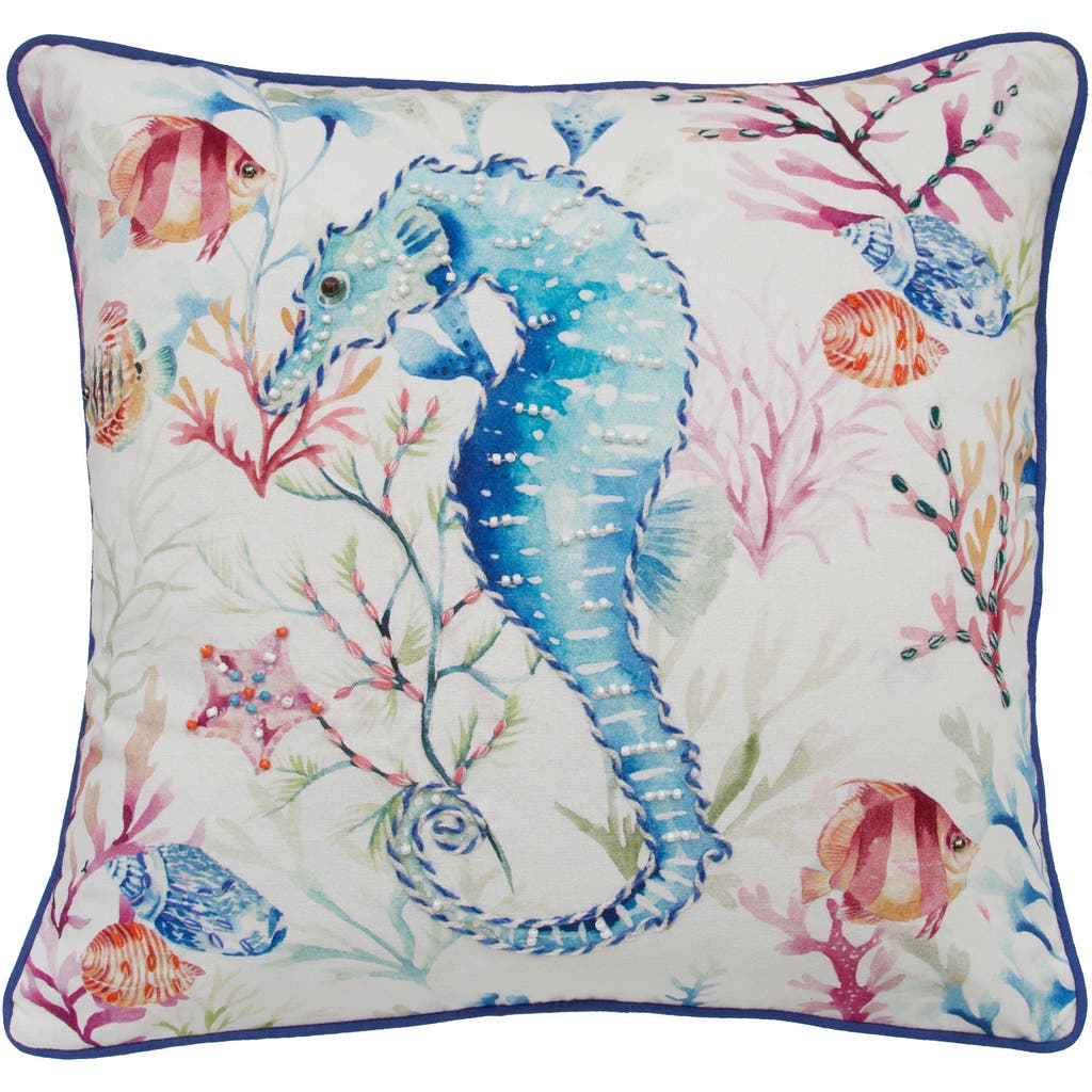 C & F Home C&f Home Nautical Seahorse Accent Pillow Decor In Blue