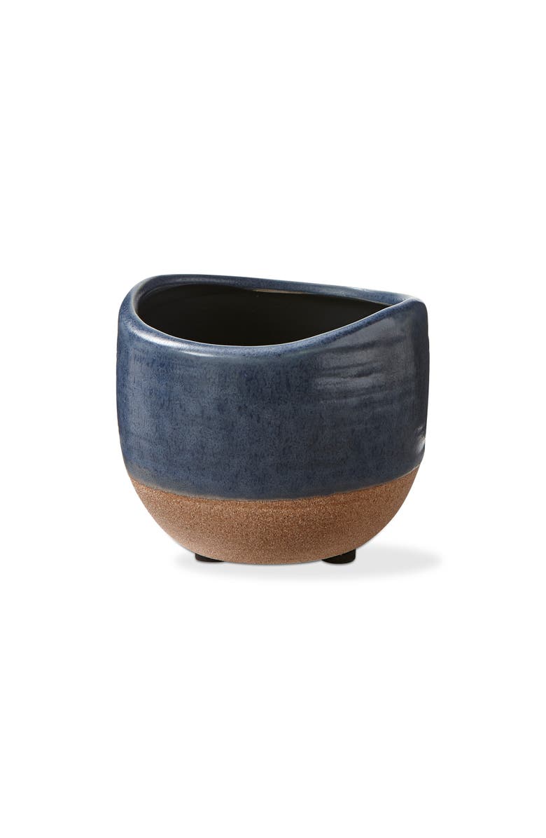 tag Basin Reactive Blue Glaze Stoneware Planter Small, Main, color, Blue