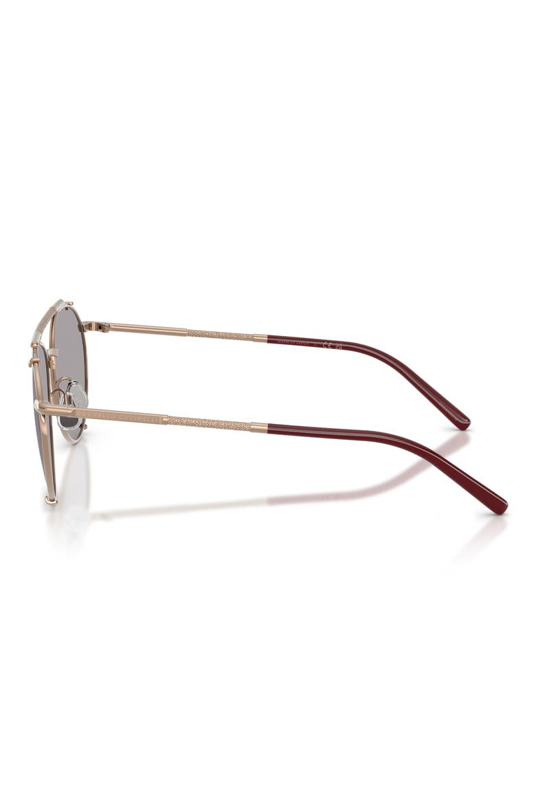56mm Polarized Pilot Sunglasses, Alternate, color, ROSE GOLD