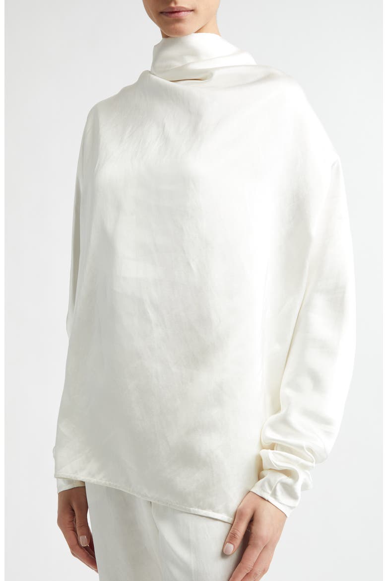 Cowl Neck Top, Alternate, color, WHITE