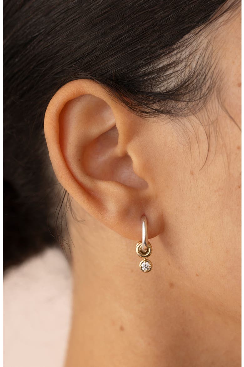 Zahra 18k Gold & Sterling Silver Diamond Drop Earrings, Alternate, color, SILVER
