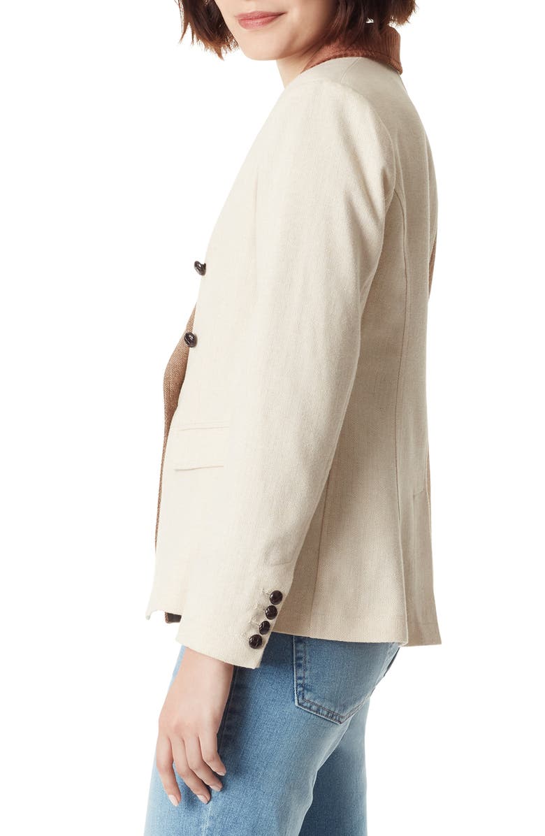 Sam Edelman Imogen Colorblock Herringbone Double Breasted Blazer, Alternate, color,