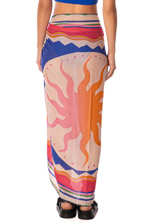 Maaji Sunlit Bloom Isla Cover-up Pareo In Blue