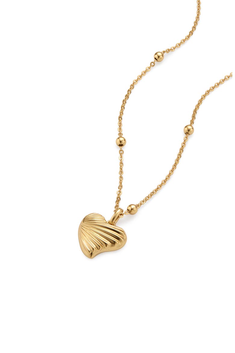 Shell Love Necklace, Main, color, Gold