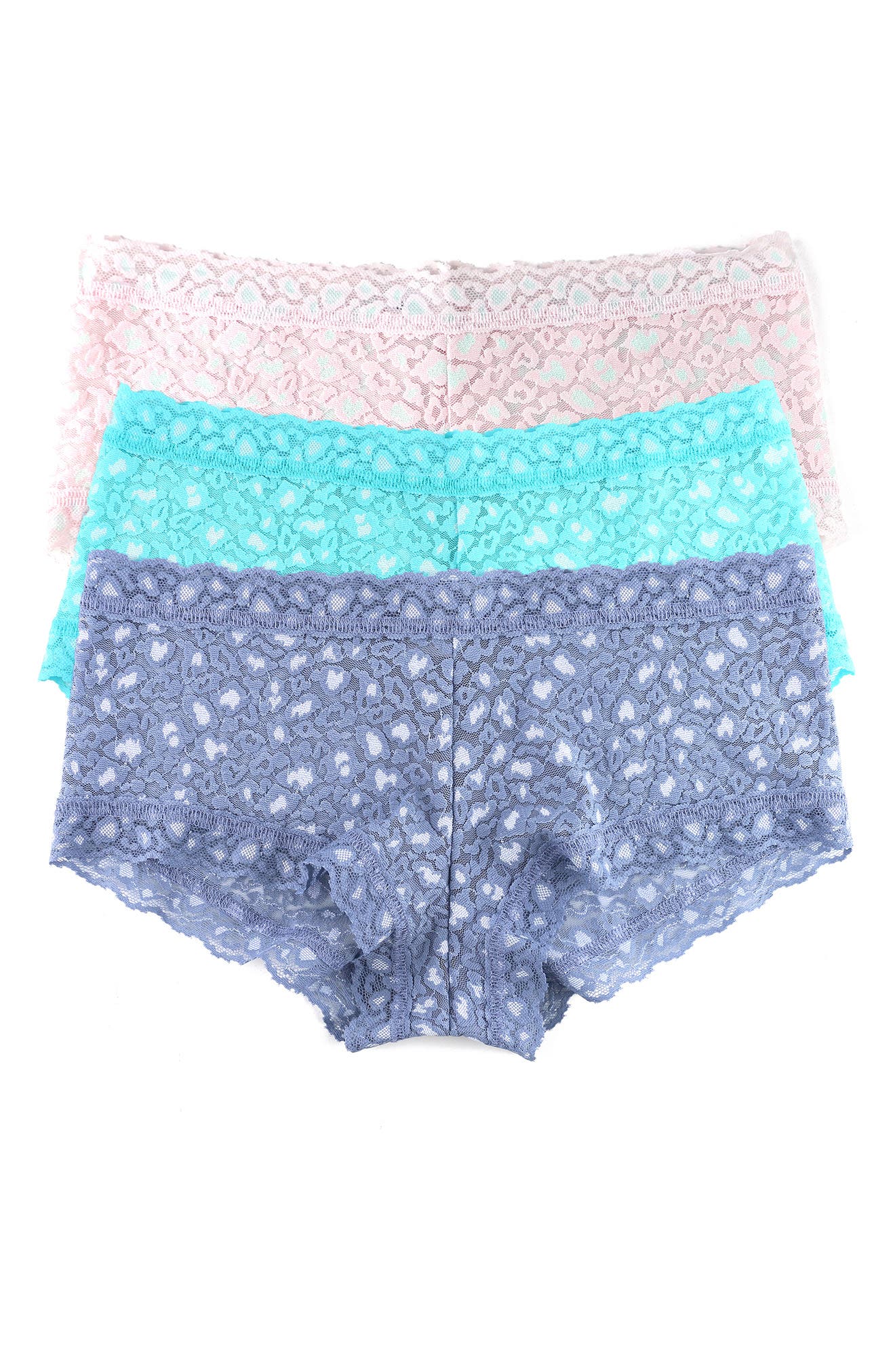 Hanky Panky Leopard Cross Dye Assorted 3-Pack Boyshorts