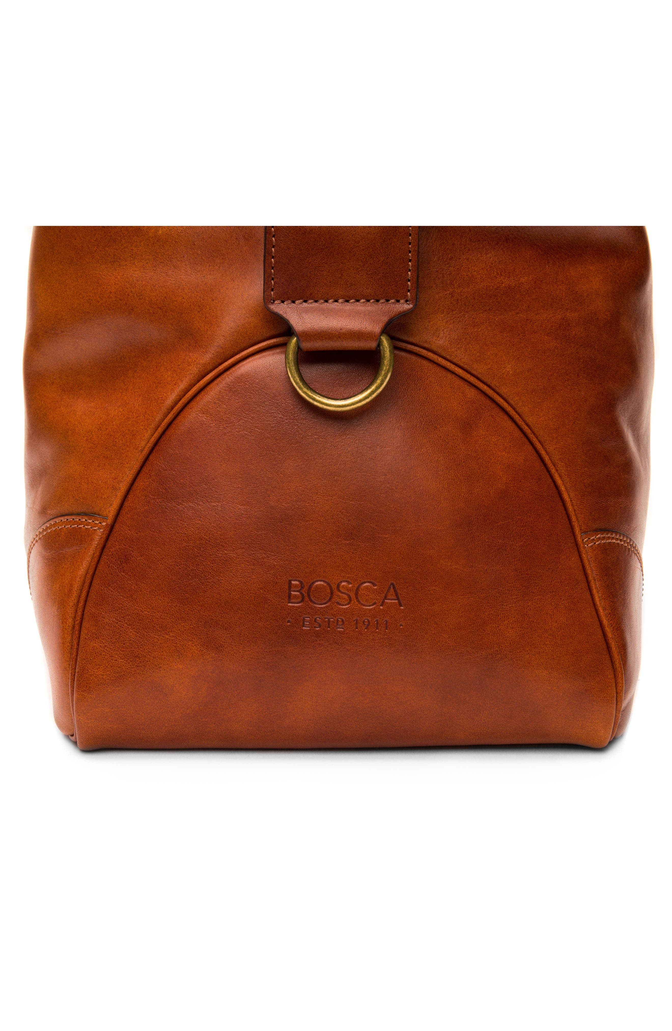 Bosca Leather Duffle Bag, Alternate, color, 