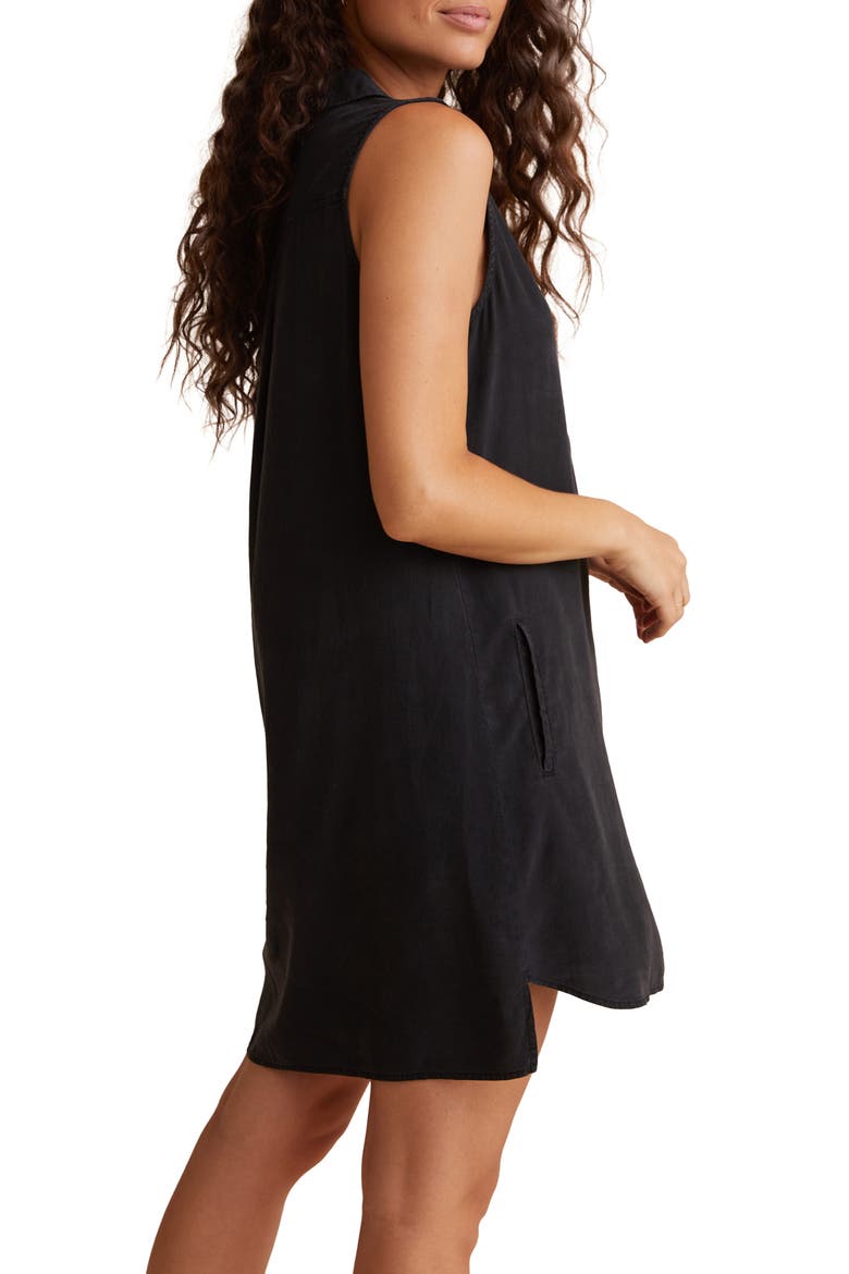 Sleeveless A-Line Minidress, Alternate, color, VINTAGE BLACK