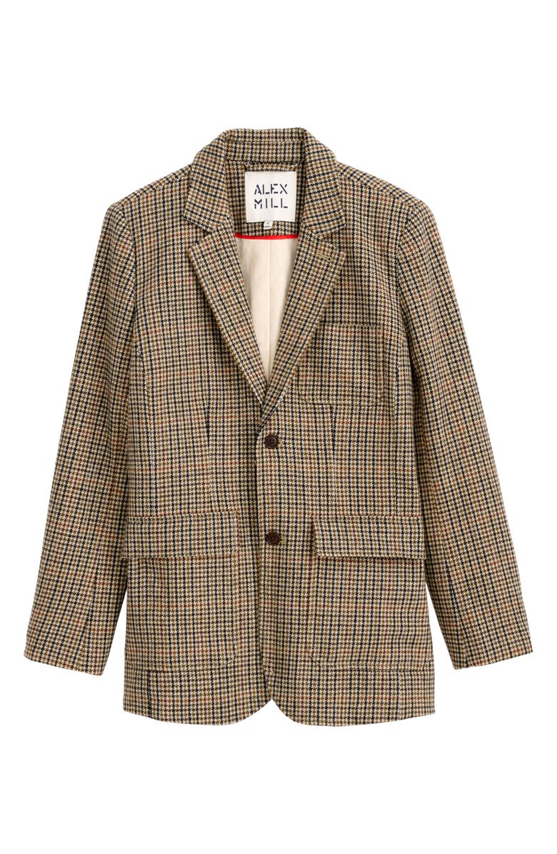 Alex Mill Eleanor Houndstooth Check Wool Blazer, Alternate, color,