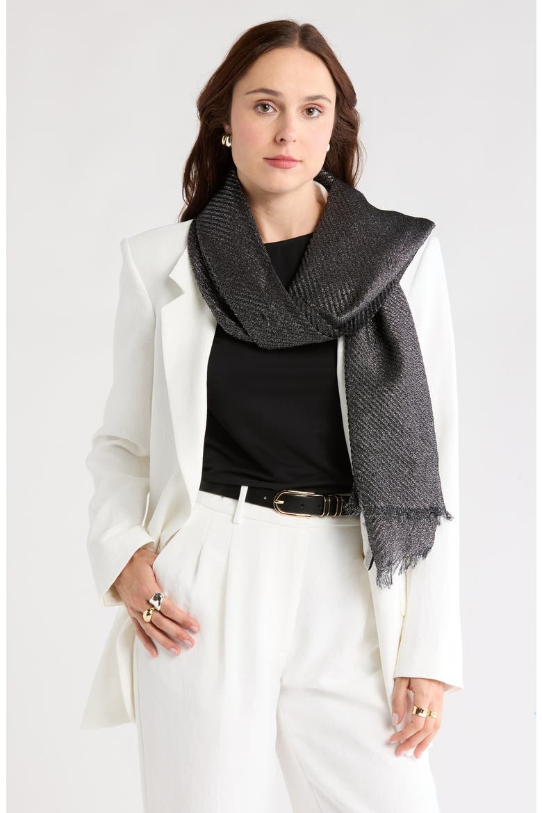 Pleated Occasion Wrap, Main, color, BLACK