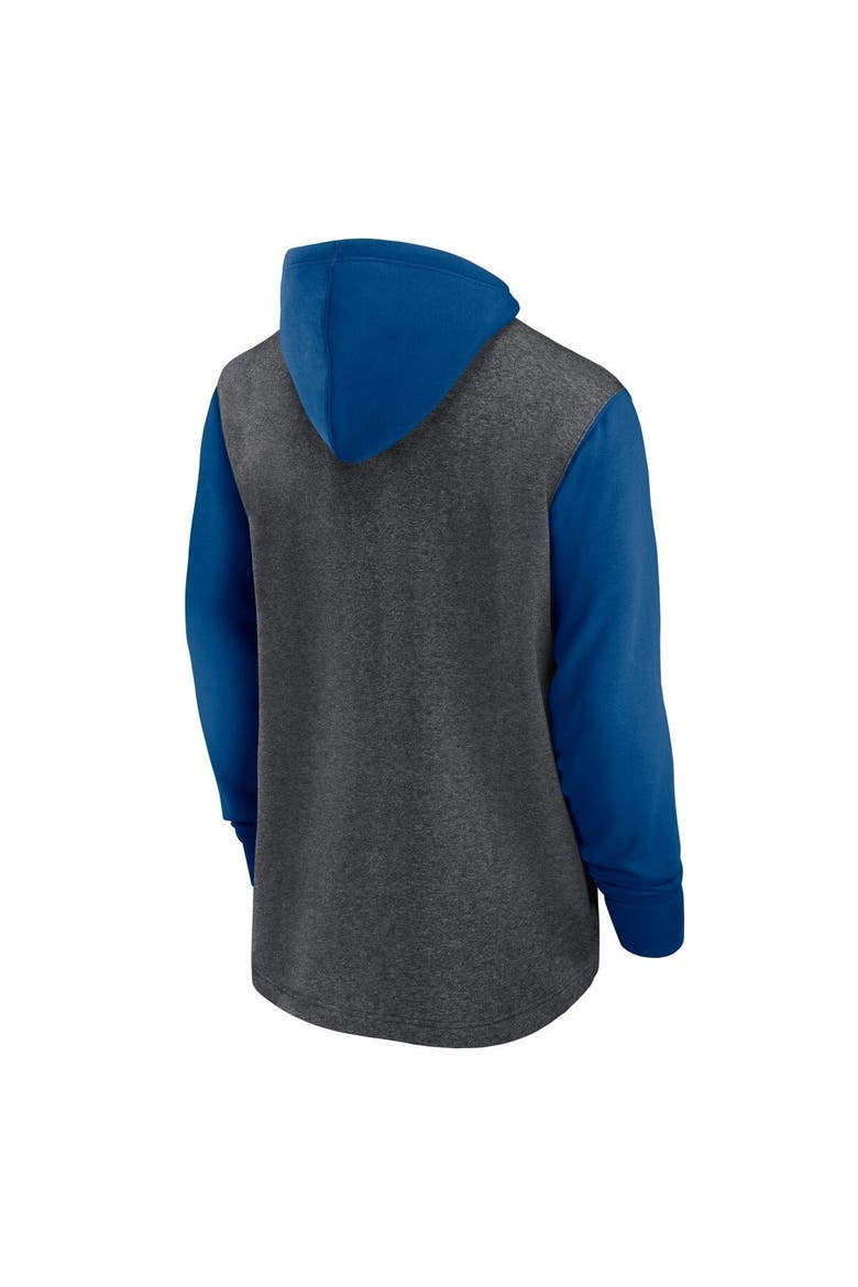 Men's Nike Heathered Charcoal/Royal Indianapolis Colts Surrey Legacy Pullover Hoodie, Alternate, color, Heather Charcoal