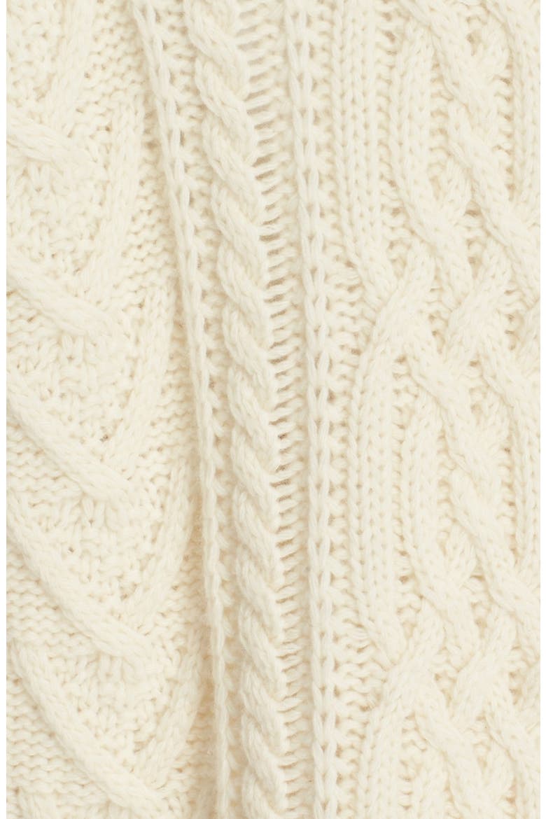 'Ercole' Cable Knit Wool & Cashmere Sweater, Alternate, color, WHITE