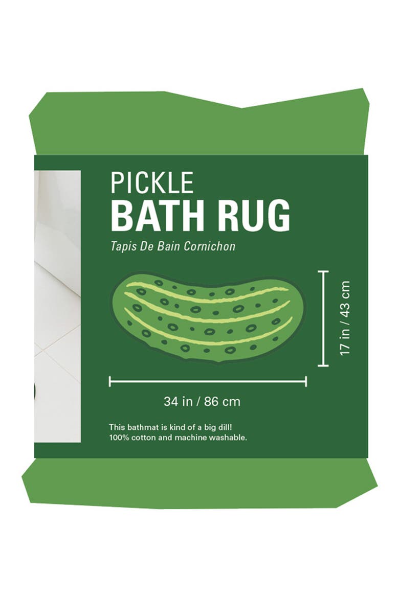 Pickle Bath Rug, Alternate, color, GREEN