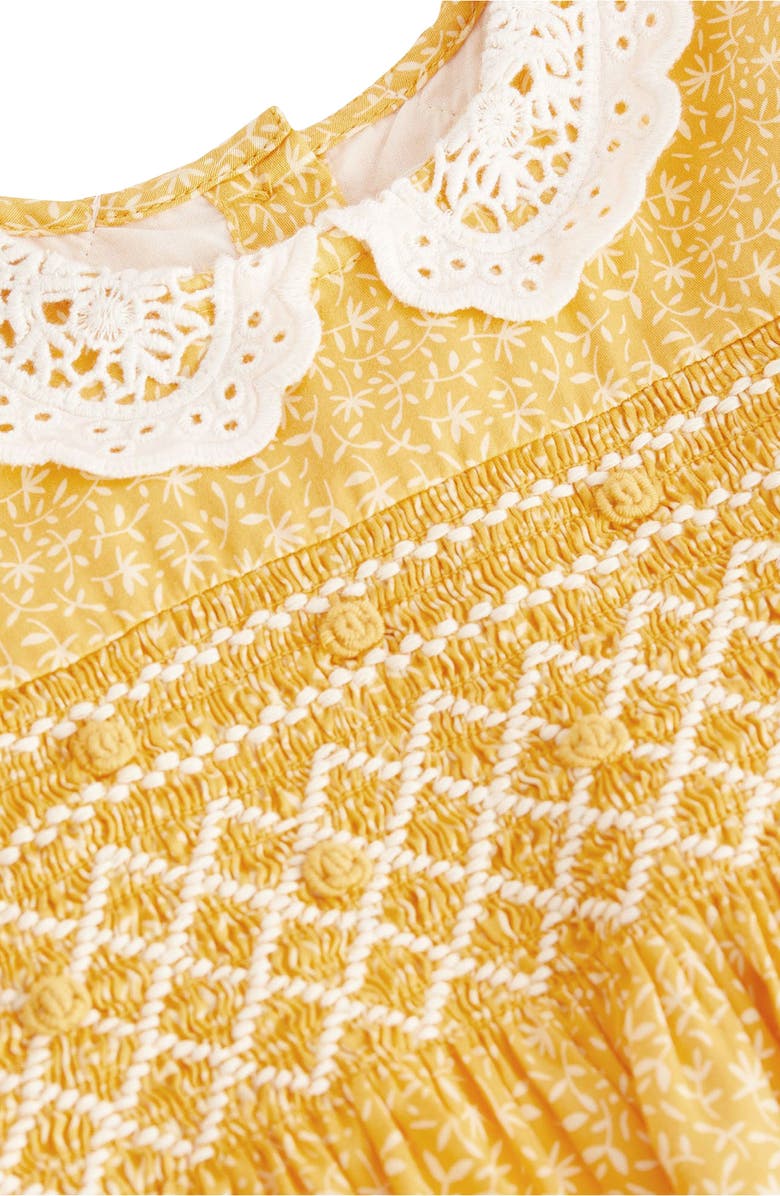 NEXT Kids' Ditsy Embroidery Detail Cotton Dress, Alternate, color,