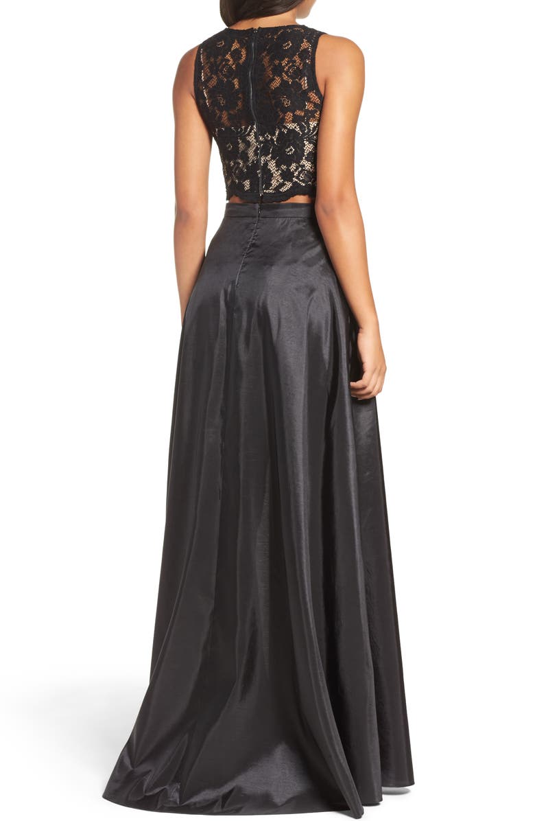 Xscape Evenings Xscape Lace & Taffeta Two-Piece Gown, Alternate, color, 