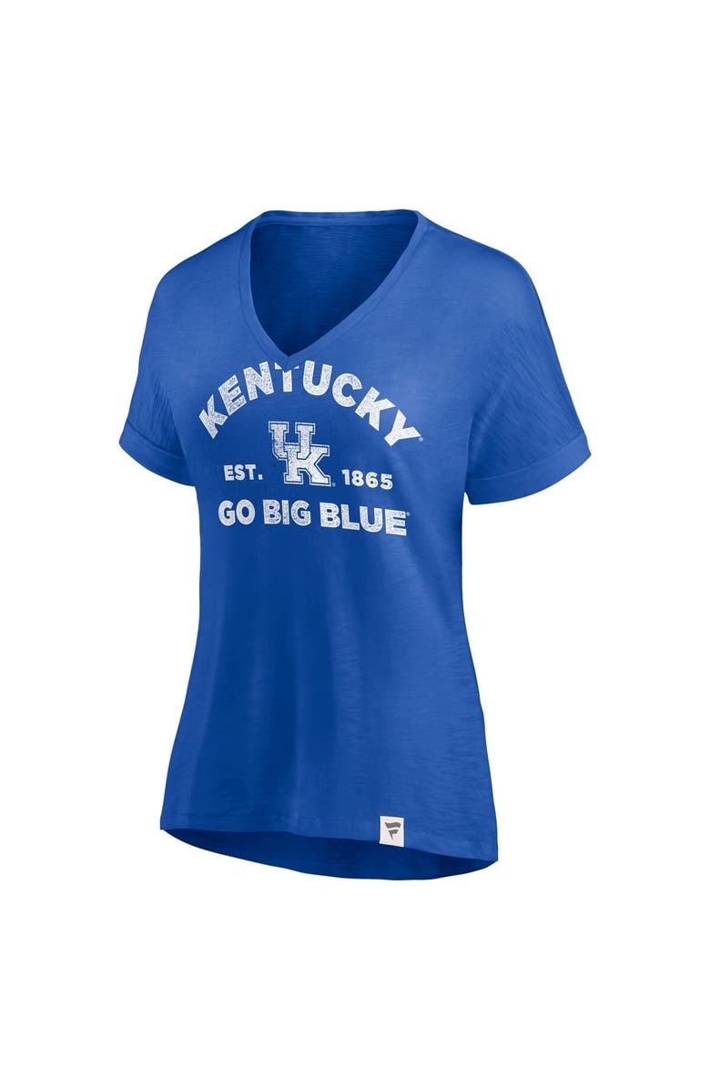 FANATICS Women's Fanatics Royal Kentucky Wildcats True Classics Slub Flowy V-Neck T-Shirt, Alternate, color, Royal
