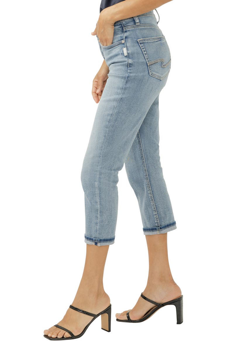Silver Jeans Co. Avery Curvy High Waist Capri Jeans, Alternate, color, Orlando