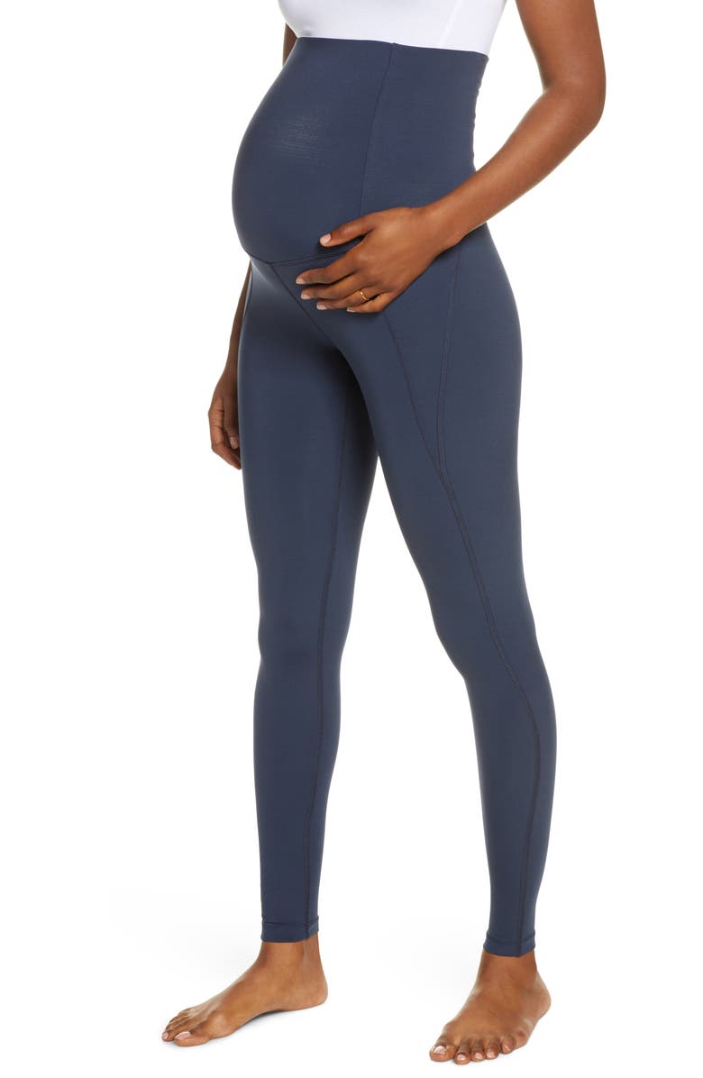 Girlfriend Collective High Waist Full Length Maternity Leggings, Main, color, 
