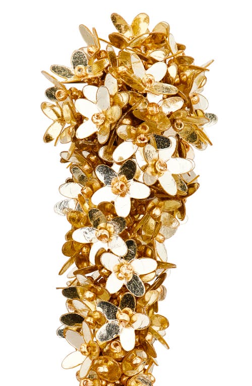 Oscar De La Renta Floral Bouquet Clip-on Earrings In Gold