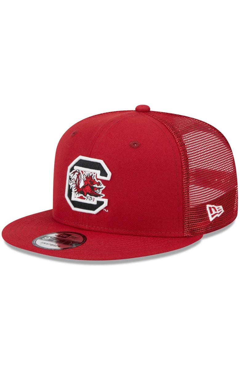 New Era Men's New Era Garnet South Carolina Gamecocks Classic 9FIFTY Trucker Snapback Hat, Main, color,