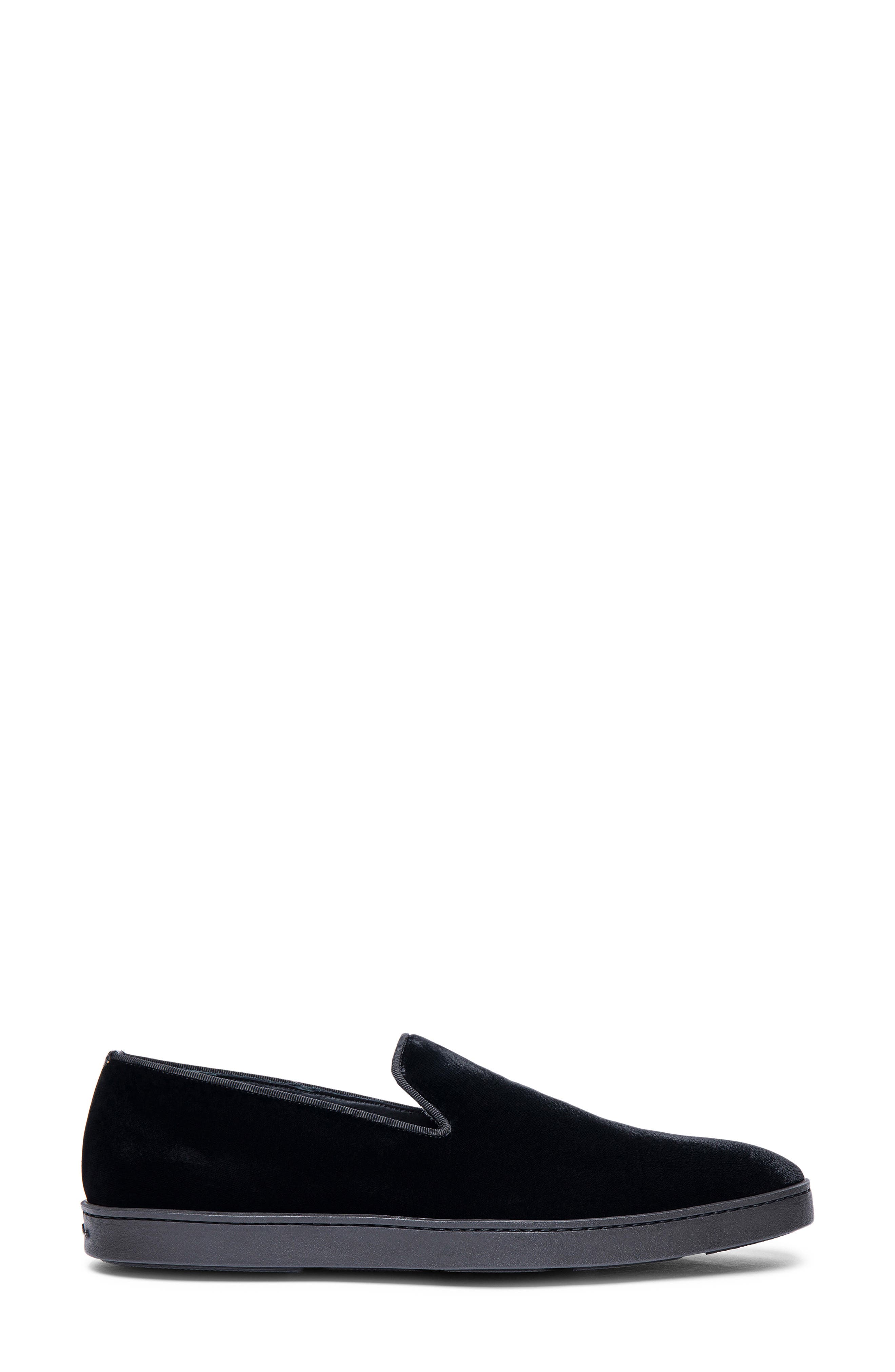 Santoni Muad Sport Loafer, Alternate, color, Black Velvet