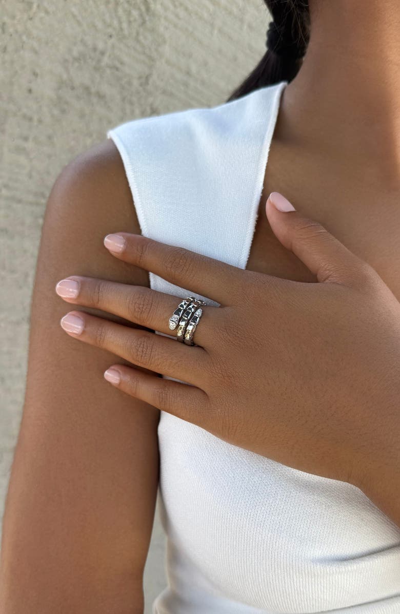 Adornia Double Wrap Ring, Alternate, color, Silver