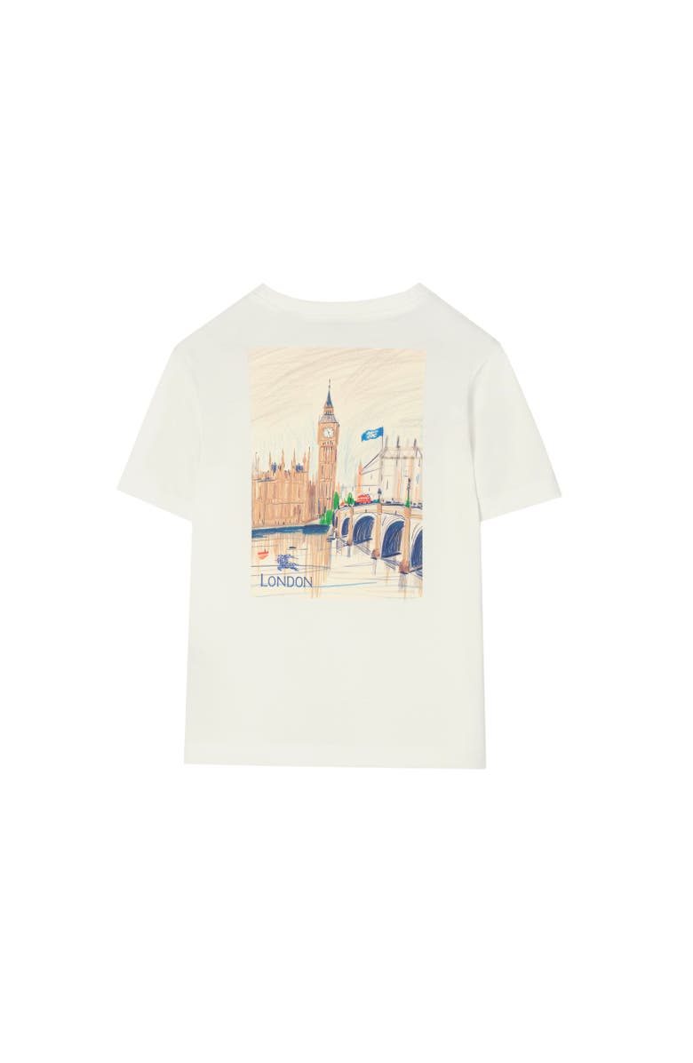 Burberry London Bear Cotton T-shirt, Alternate, color, Chalk White