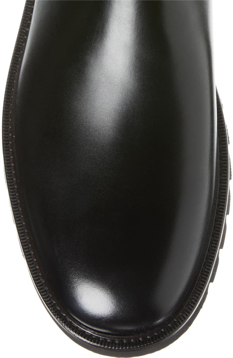 FERRAGAMO Lug Sole Chelsea Boot, Alternate, color, Nero