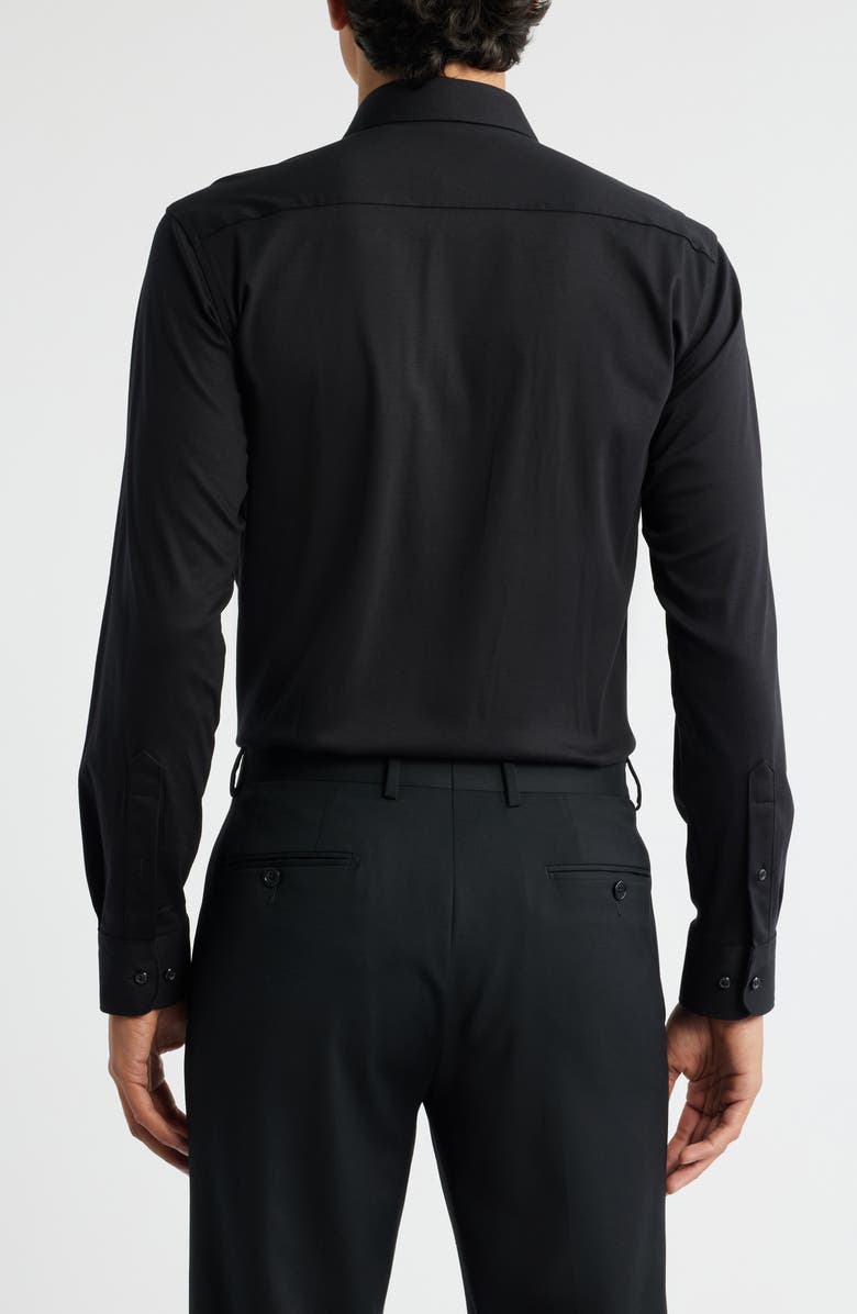 1863 by Eterna Jersey Slim Fit Dress Shirt, Alternate, color, Black