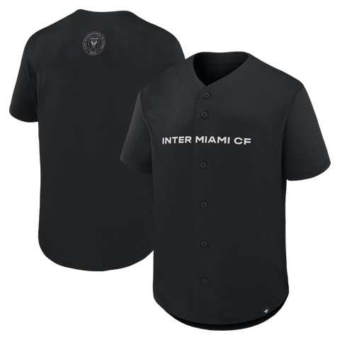Men's Fanatics Black Inter Miami CF Maximum Intensity Button-Up Jersey