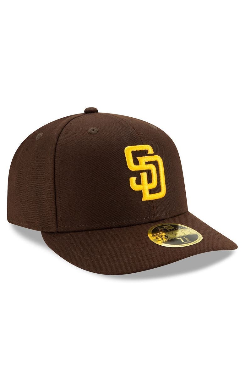 Men's New Era Brown San Diego Padres Authentic Collection On-Field Low Profile 59FIFTY Fitted Hat, Alternate, color, BROWN