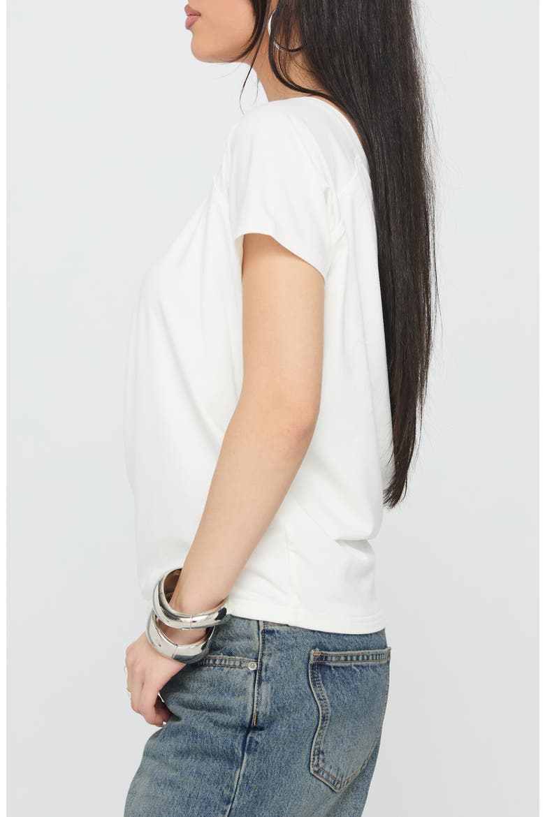 Icon Baby Off the Shoulder Cotton Blend Top, Alternate, color, WHITE