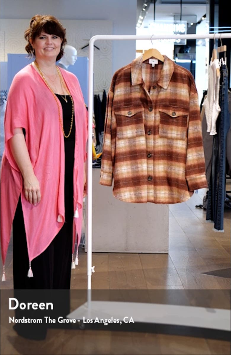 Plaid Brushed Shacket, sales video thumbnail