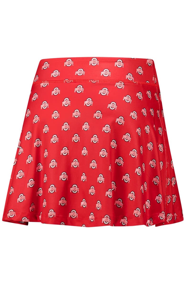 ZOOZATZ Women's ZooZatz Scarlet Ohio State Buckeyes Allover Print Flowy Skort, Alternate, color, Scarlet