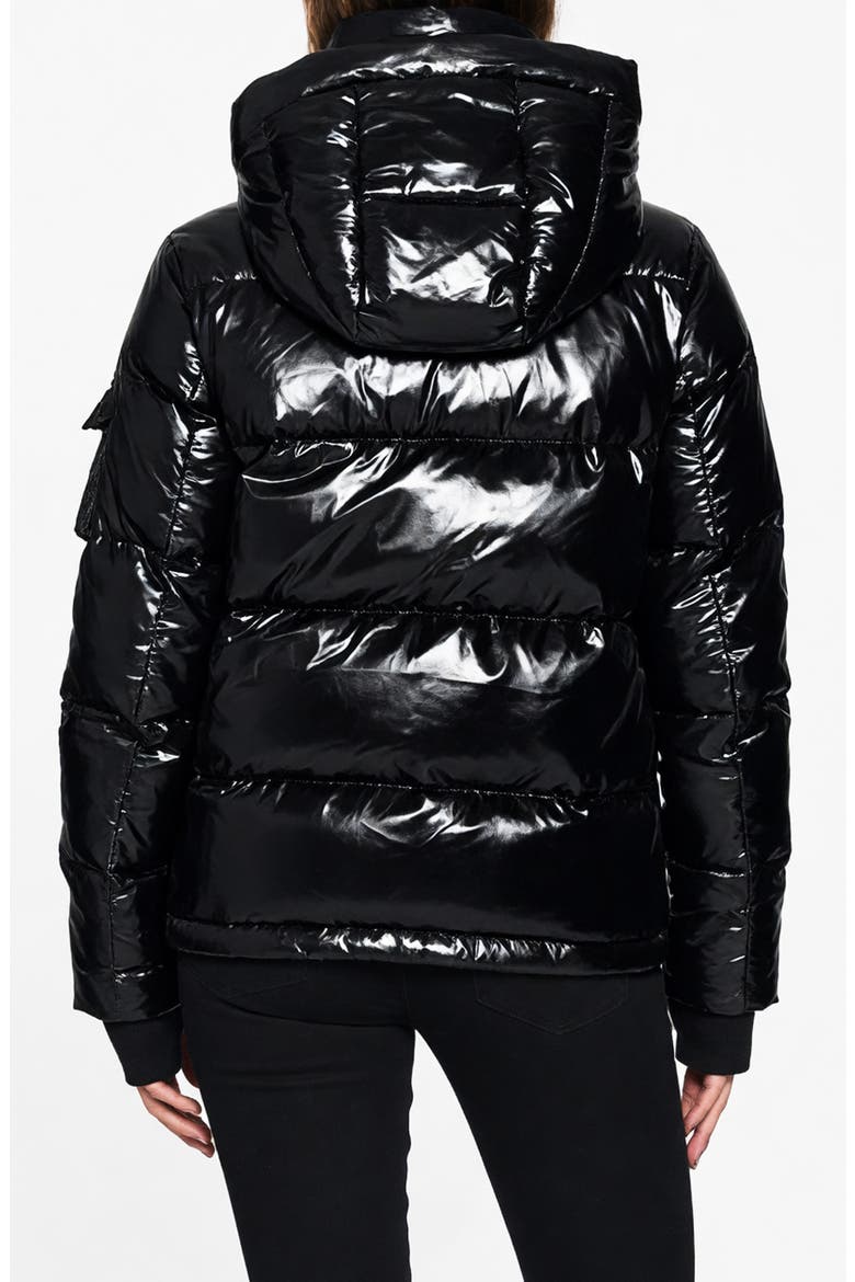 Ella Water Resistant Puffer Jacket, Alternate, color, ONYX